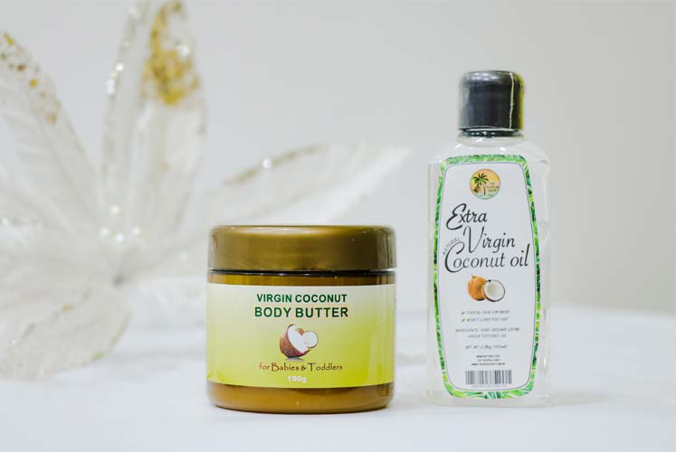 バージンココナッツボディバターとココナッツオイル