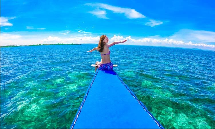 貸し切りボートの上