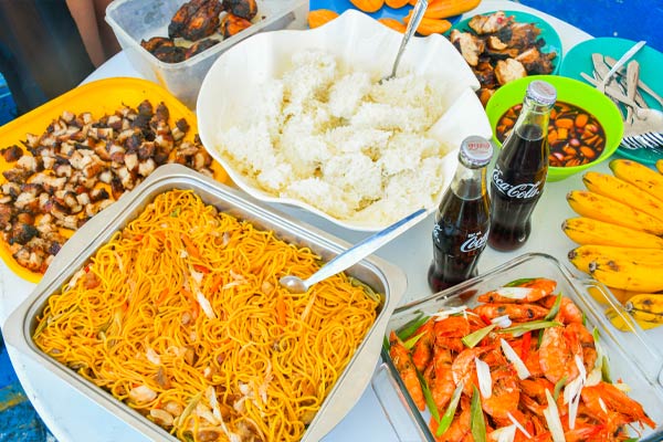 カワサン滝でのランチ